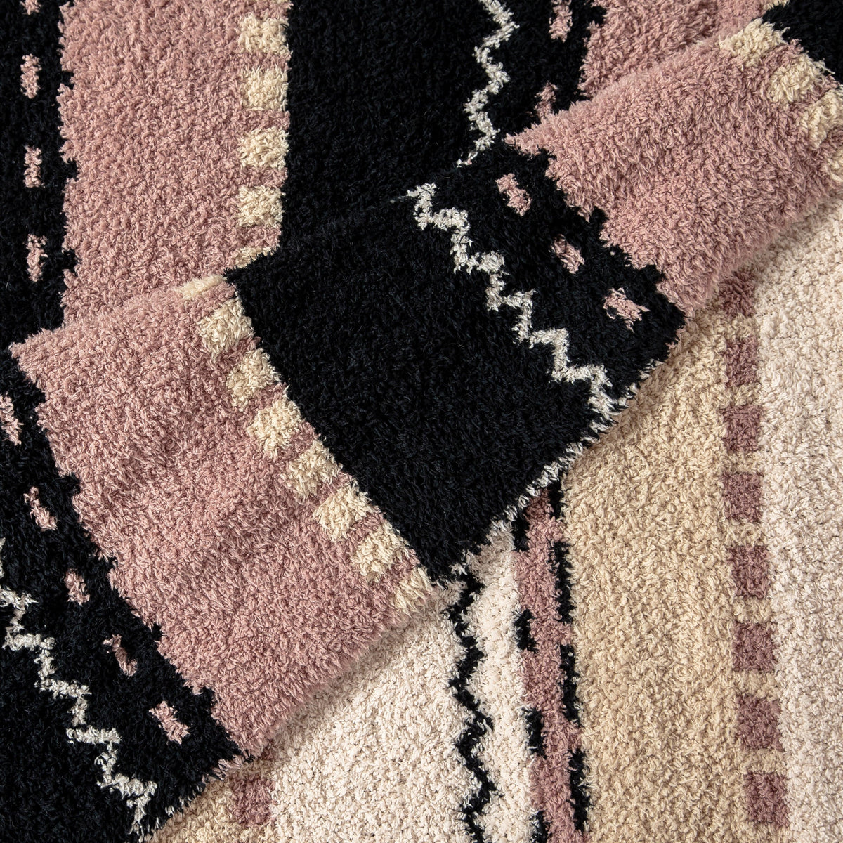 Desert Sunset Geometric Print Extended Throw-9