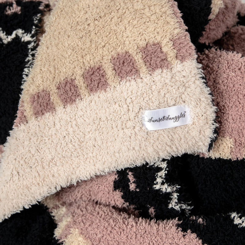 Desert Sunset Geometric Print Extended Throw-10