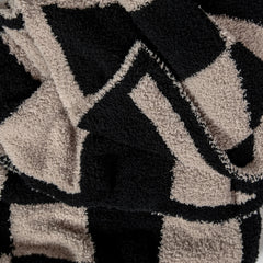 Tap Shoe & Rainy Day Wavy Checker Print Extended Throw-5