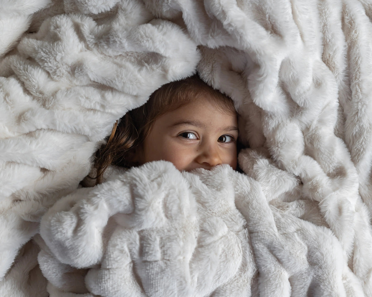 Cream Clouds Double-sided Minky Blanket-4