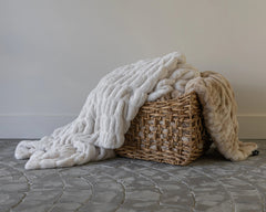 Cream Clouds Double-sided Minky Blanket-6