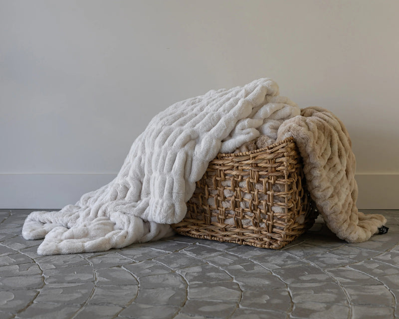 Cream Clouds Double-sided Minky Blanket-6