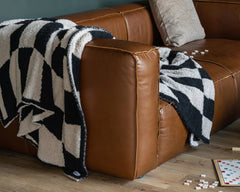 Tap Shoe & Rainy Day Wavy Checker Print Extended Throw-2