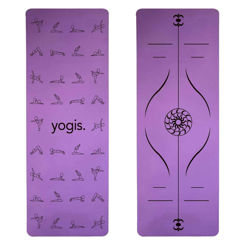 Yoga Mat Posture Line Non-Slip TPE Fitness Mat – Beginner Support &amp; Alignment Guide-4