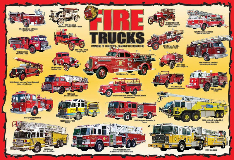 Eurographics Fire Trucks 100-Piece Puzzle - Ages 5+-2