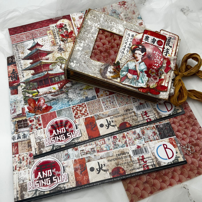 Bloc de papel para recortes Land Of The Rising Sun, 6"x6", 24 hojas/paquete-12