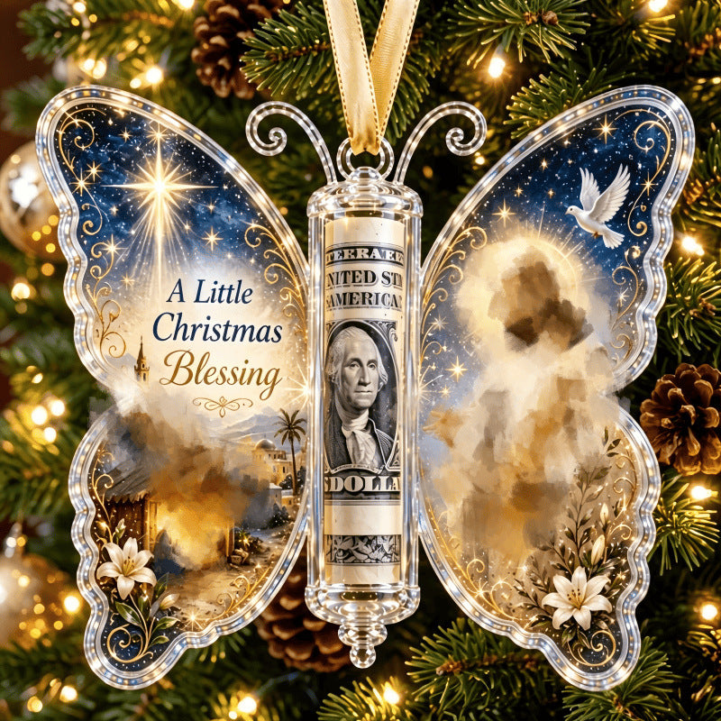 Christmas Butterfly Cash Gift Ornament-8