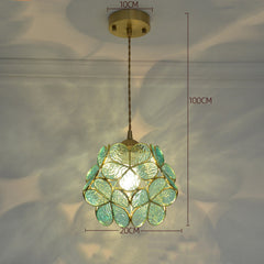 Tiffany-Style Retro Glass Pendant Chandelier-5