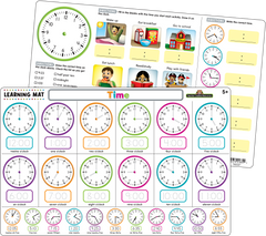 Teacher Created Resources - Time Learning Mat - Large Table Mat - Ages 5+-1