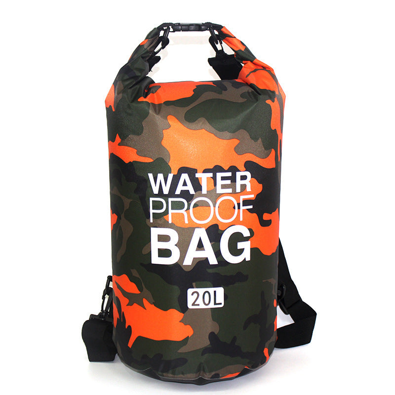 Outdoor Waterproof Bag Camouflage Polyester Double Shoulder Waterproof Bag Portable Beach Backpack-13