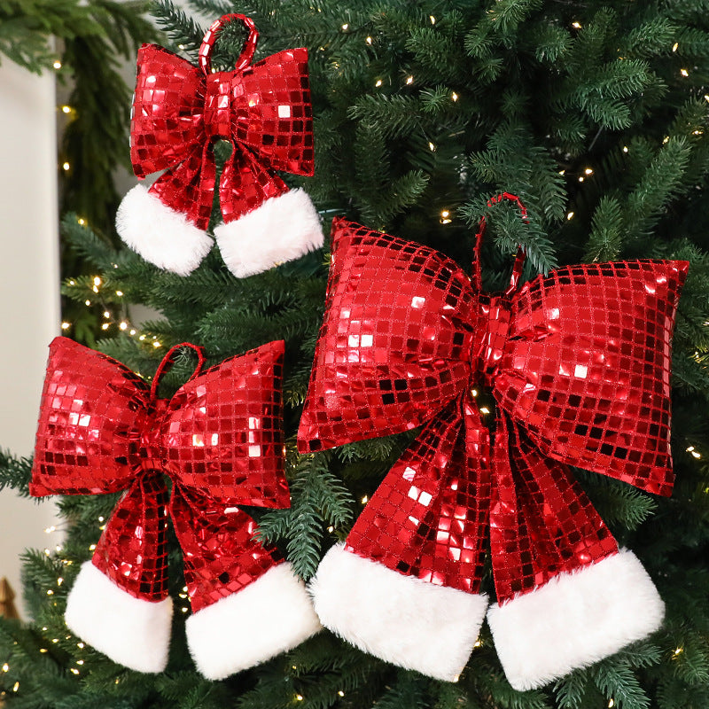 Mirror Bow Christmas Tree Decoration-2