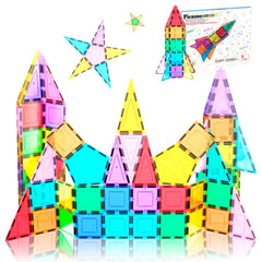 PicassoTiles - PicassoTiles 32pc Rocket Magnetic Tile Building Set - Ages 3+-1