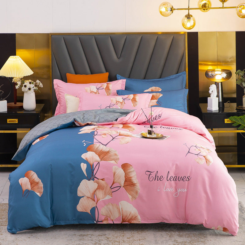 Brushed Floral Winter Bedding Set-15