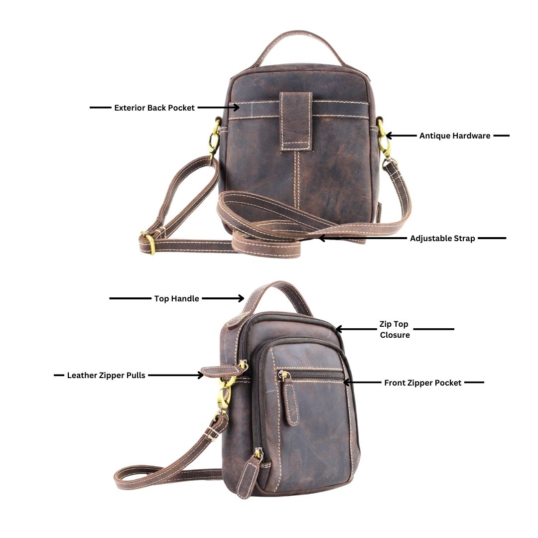 Hunter Leather Bag with Top Handle-9