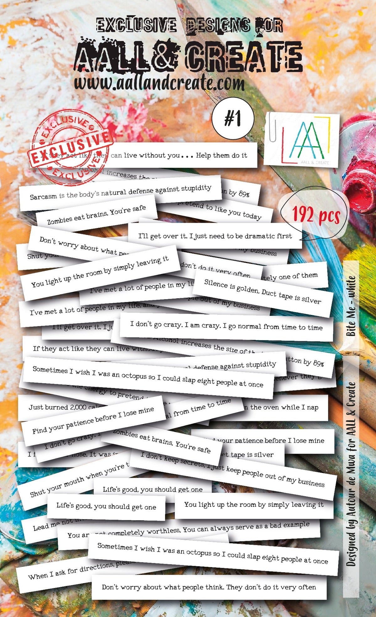 AALL and Create Ephemera - 001 - Bite Me White-1