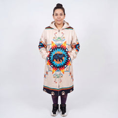 Courage bear Long Coat (white)-1