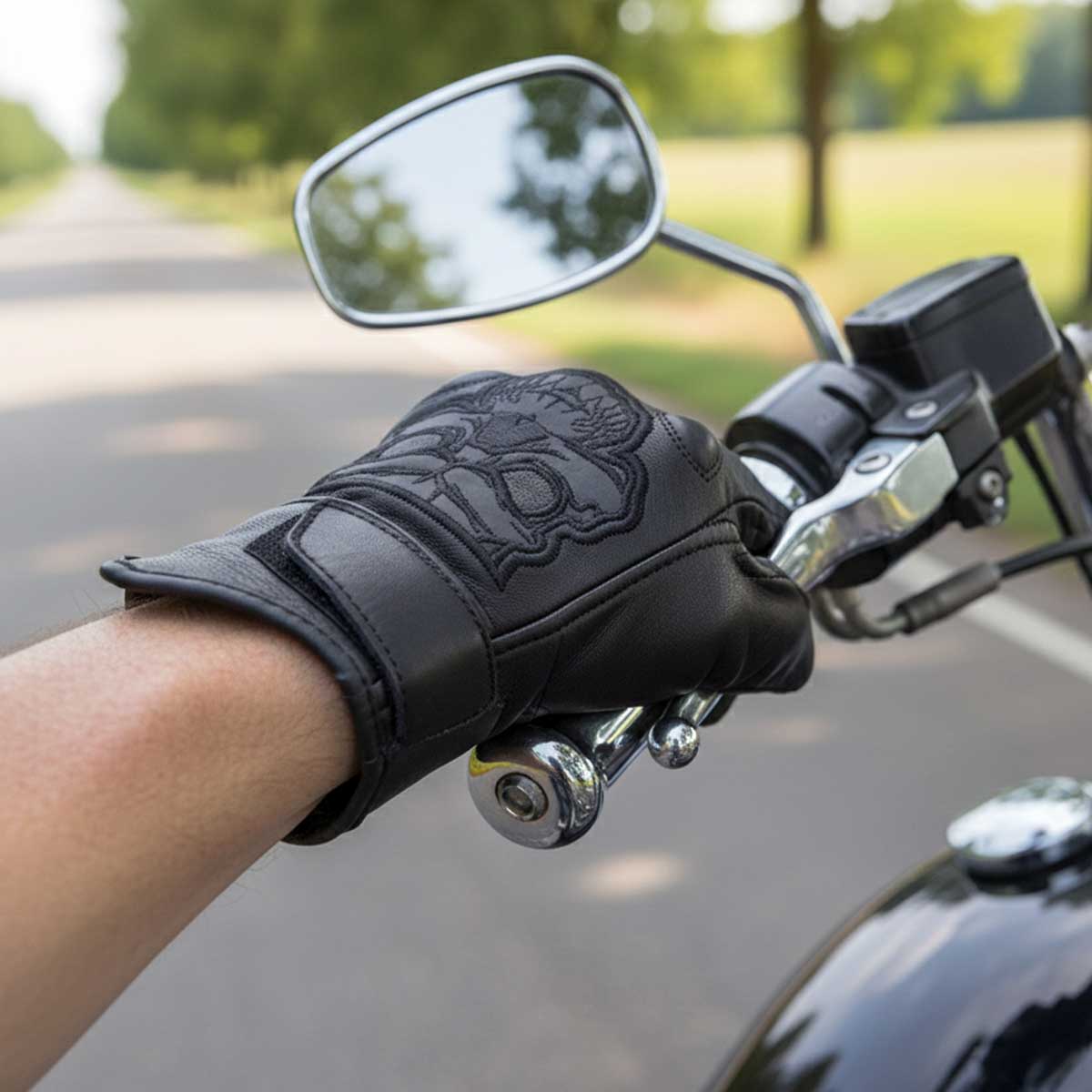 BOL/Open Road Men's Reflective Skull Gloves-9