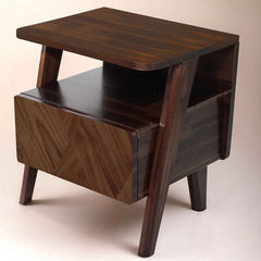 Rum Solid Wood Nightstand-10