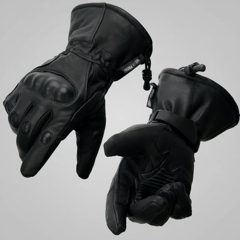 Open Road Men's Armored Gauntlet Leather Motorcycle Gloves-1