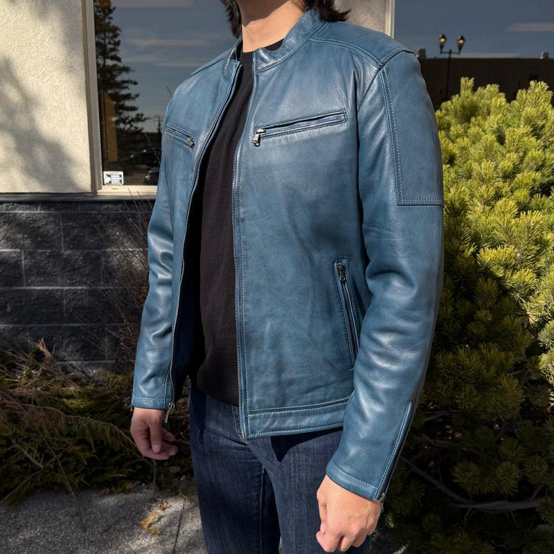 BOL Men's Waxed Sheep Prime Leather Jacket-3
