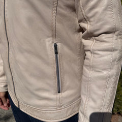 Men’s Hooded Leather Jacket. Sheep Leather Jacket with Removable Hood-10