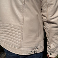 Men’s Hooded Leather Jacket. Sheep Leather Jacket with Removable Hood-13