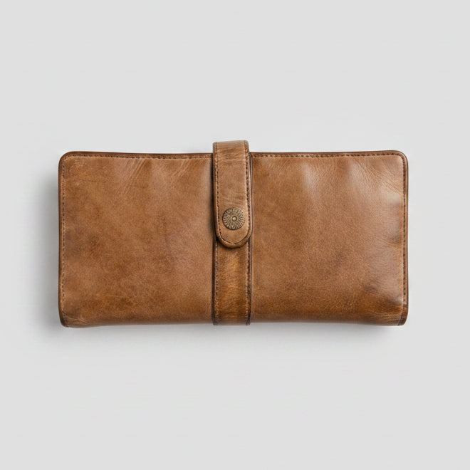 MET Women's Snap Tab Leather Wallet-6