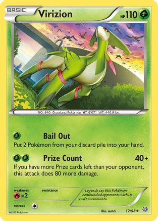 Virizion 12/98 - XY  Ancient Origins Reverse Holofoil-1
