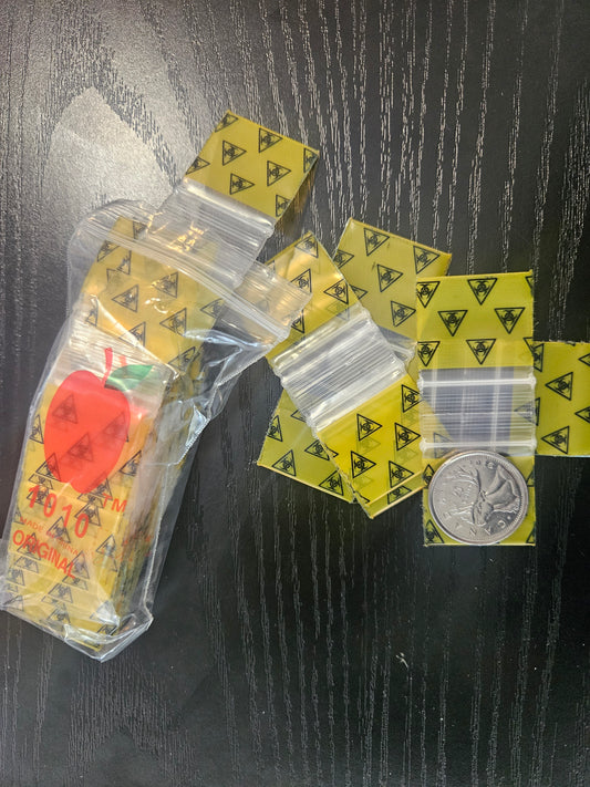 1010 Original Apple Bags: 1" x 1" Biohazard (100 pieces)