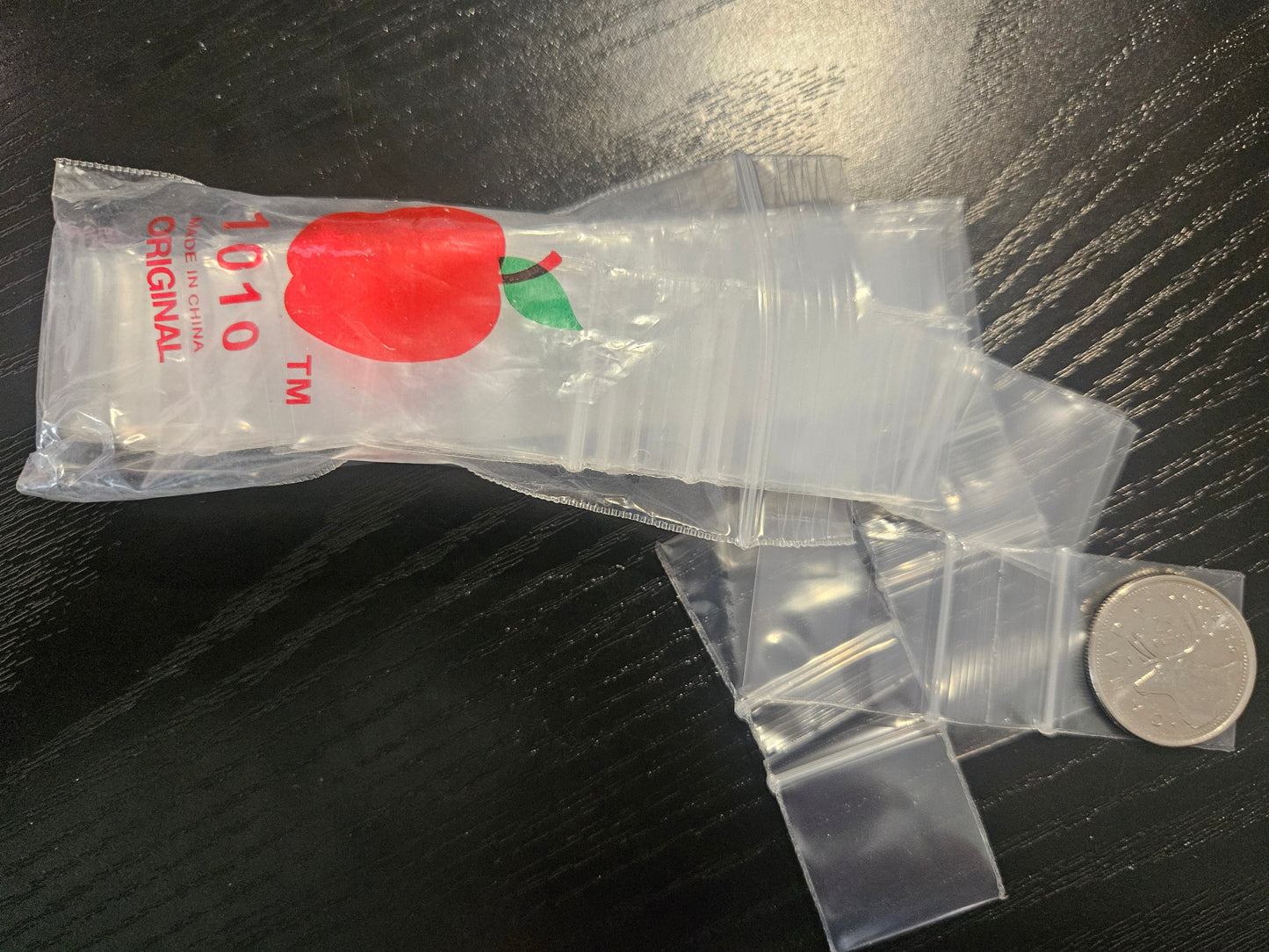 1010 Original Apple Bags: 1" x 1" Clear (100 pieces)