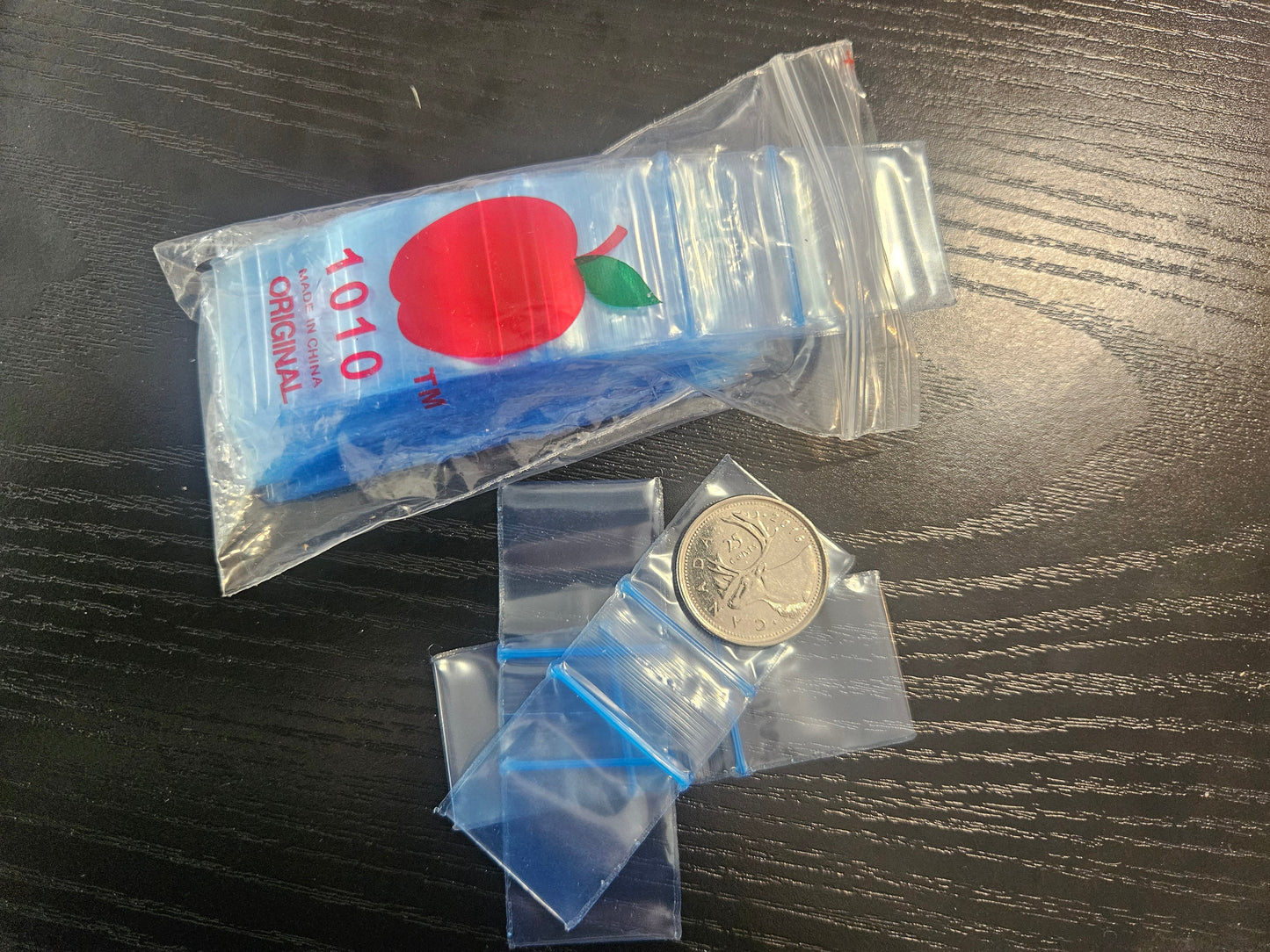 1010 Original Apple Bags: 1" x 1" Blue (100 pieces)