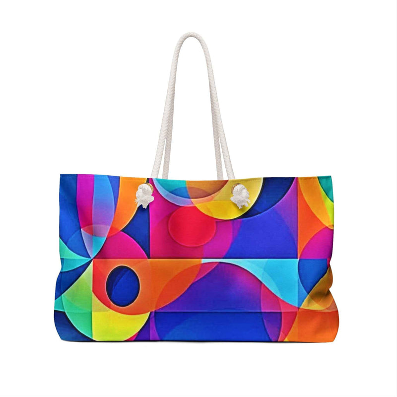 Abstract Colorful Geometric Pattern Weekender Bag-4