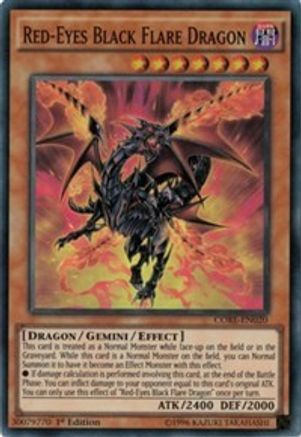 Red-Eyes Black Flare Dragon (CORE-EN020) - Clash of Rebellions 1st Edition-1
