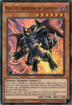 Red-Eyes Archfiend of Lightning (CORE-EN023) - Clash of Rebellions Unlimited-1