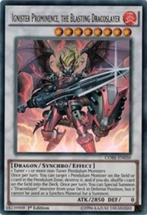 Ignister Prominence, the Blasting Dracoslayer (CORE-EN050) - Clash of Rebellions 1st Edition-1