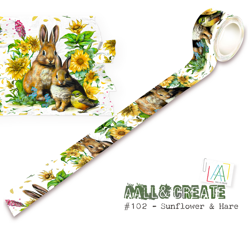 AALL and Create - Washi Tape - Sunflower & Hare-1