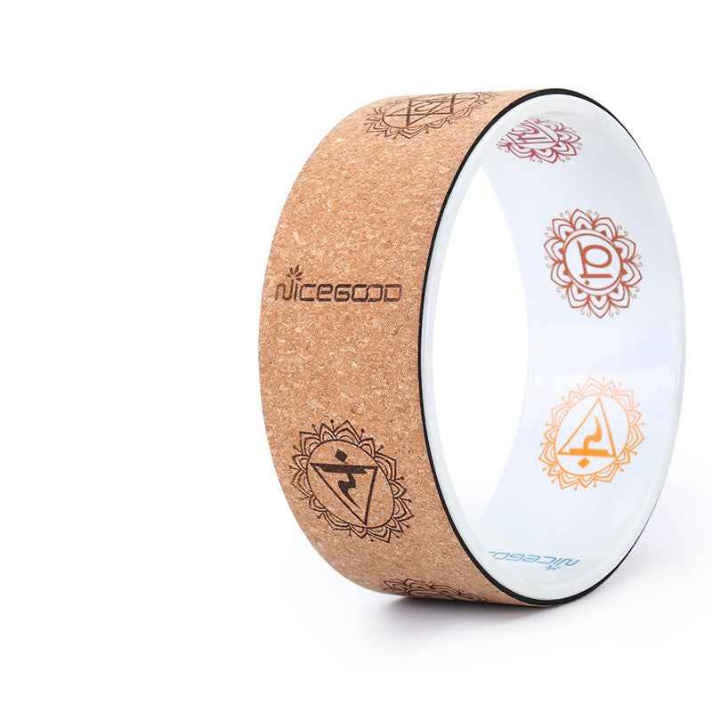 Cork Yoga Wheel – Yoga Stretching & Backbend Exercise Prop for Flexibility-3