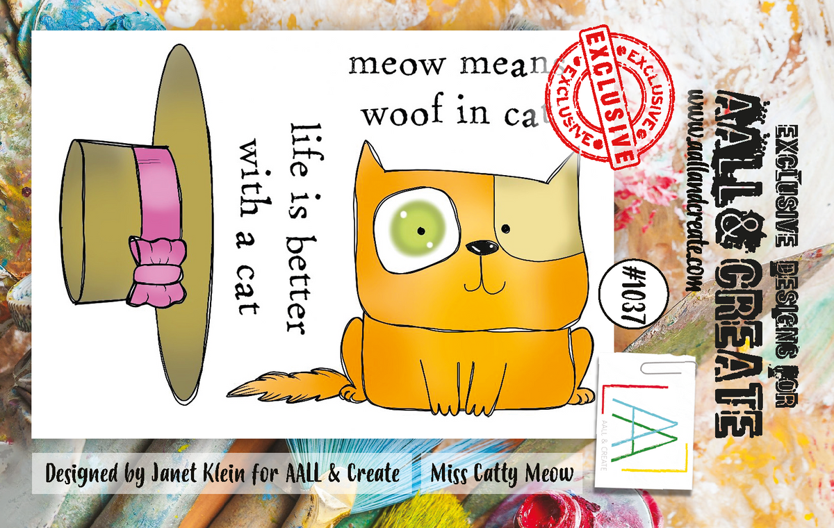 AALL and Create  A7 Stamp Set - 1037 - Miss Catty Meow-1