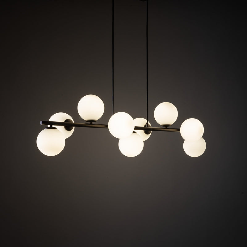 ESTERA 9-Light Scandinavian Glass Pendant Light for Dining Table & Modern Interiors-3