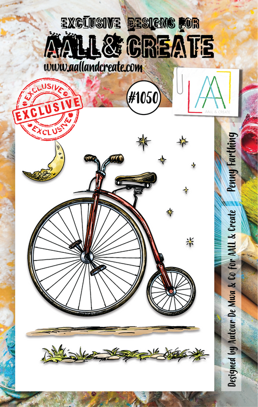 AALL and Create A7 Stamp Set - #1050 - Penny Farthing-1