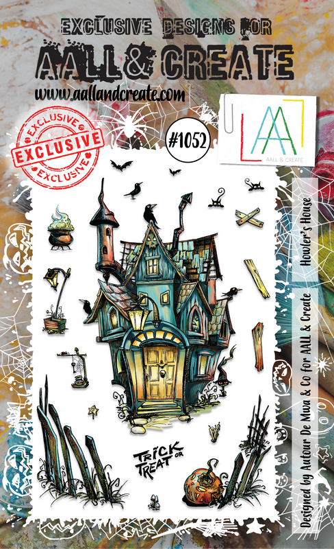 AALL and Create #1052 - A6 Stamp Set - Howler's House-1