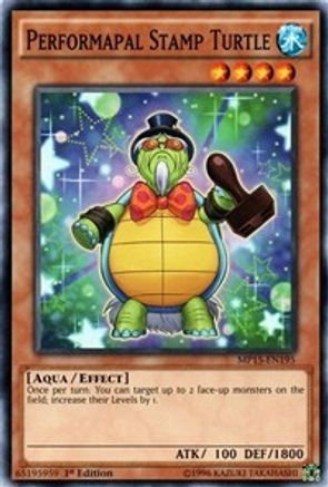 Performapal Stamp Turtle (MP15-EN195) - 2015 Mega-Tins Mega Pack 1st Edition-1