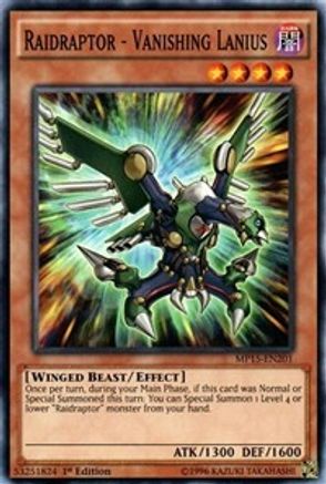 Raidraptor - Vanishing Lanius (MP15-EN201) - 2015 Mega-Tins Mega Pack 1st Edition-1