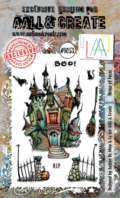 AALL and Create #1053 - A6 Stamp Set - House Of Faces-1