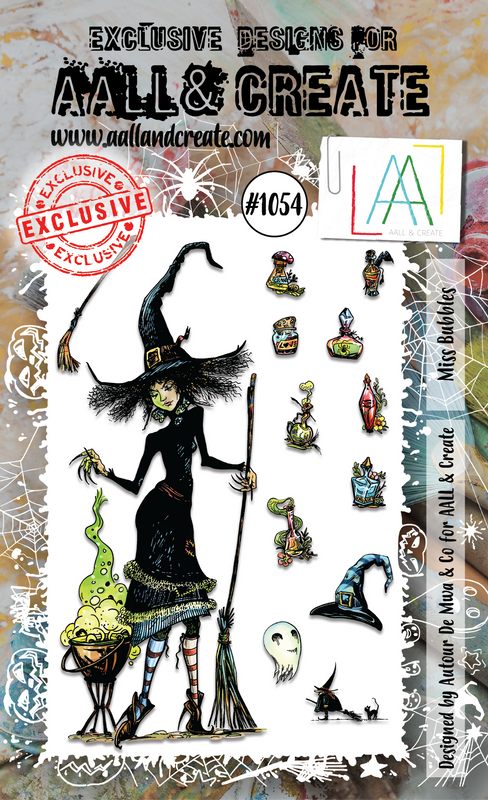 AALL and Create #1054 - A6 Stamp Set - Miss Bubbles-1