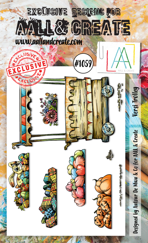 AALL and Create #1059 - A6 Stamp Set - Versi Trolley-1