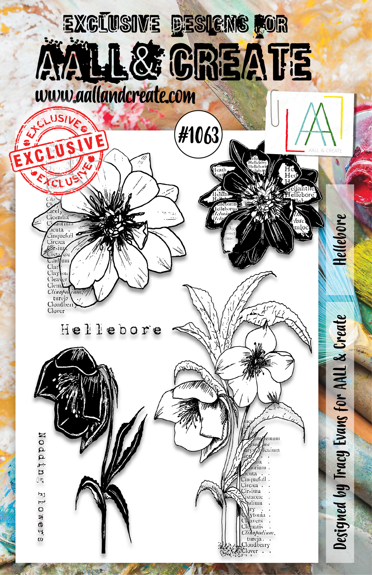 AALL and Create  A5 Stamp Set - 1063 - Hellebore-1