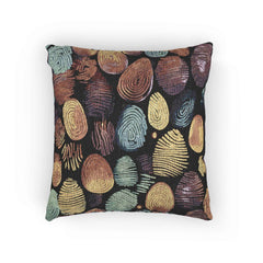Abstract Pebble Tapestry Woven Pillow | Multicolor Stone Pattern Throw Cushion-1
