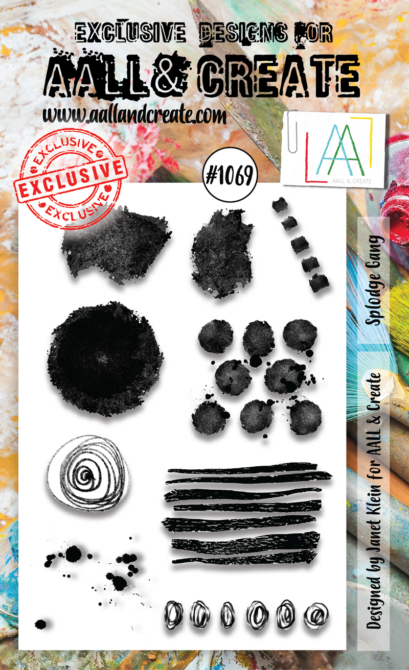 AALL and Create  A6 Stamp Set - 1069 - Splodge Gang-1