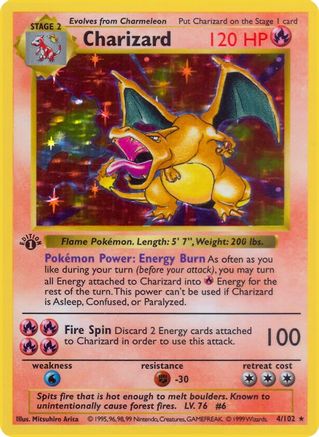 Charizard - Base Set Shadowless Unlimited Holofoil-1